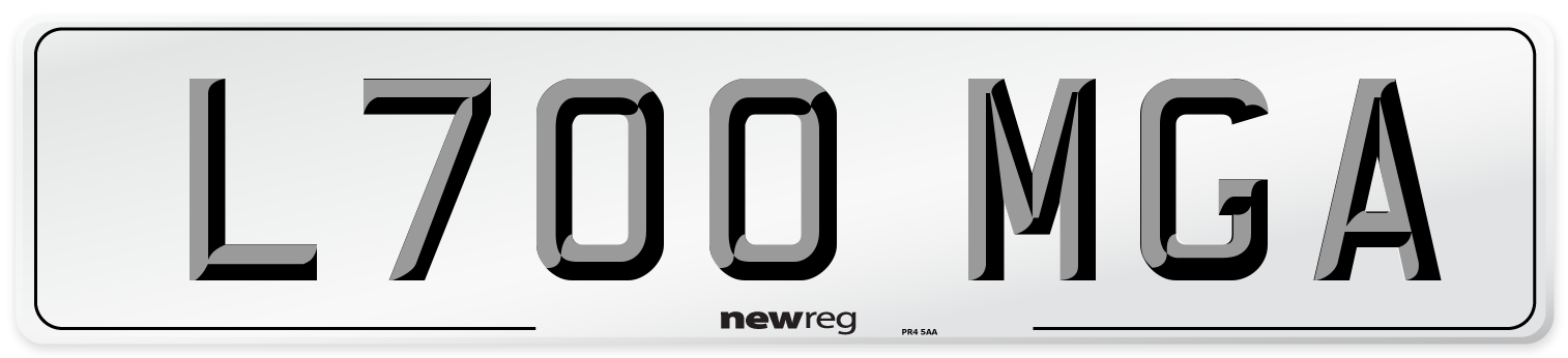 L700 MGA Number Plate from New Reg